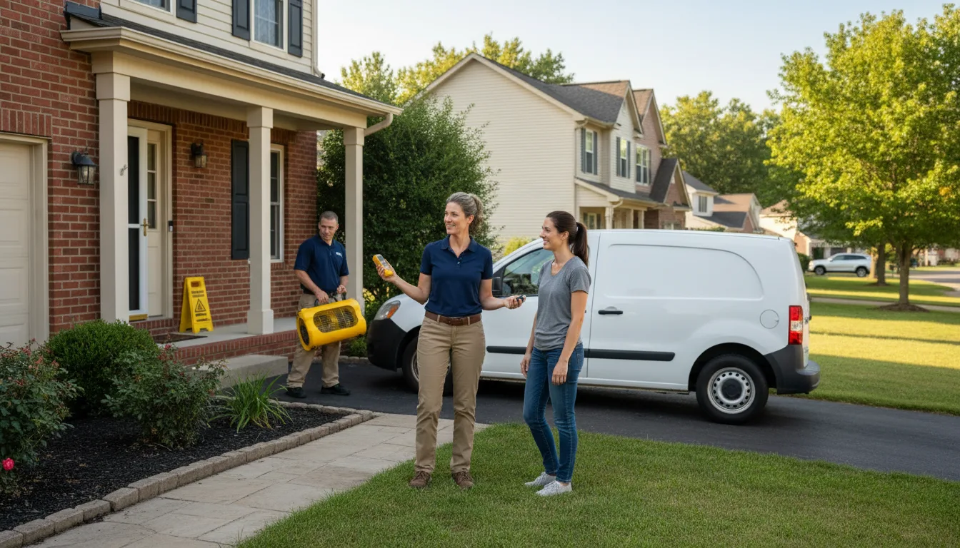Residential water damage restoration in Downsville, LA